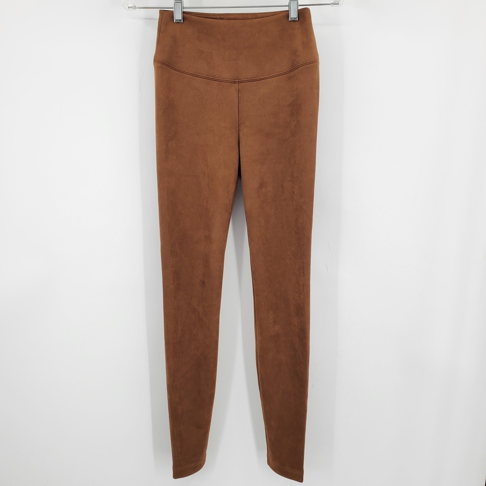 NWT White House Black Market Ultrasuede Runway Leggings Brown 0R High Rise